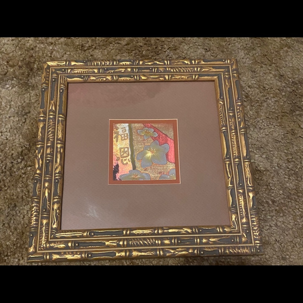 Asian Flower Framed Picture